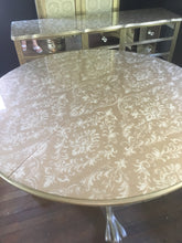Champagne & Silver Pedestal Dining Table