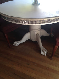 White Pedestal Dining Table