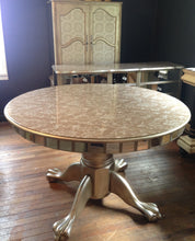 Champagne & Silver Pedestal Dining Table